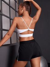 Solid Cut Out Back Sports Bra