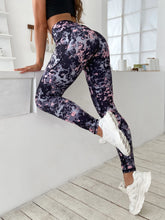 Tie Dye High Stretch Sports Leggings With Side Phone Pocket