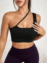 One Shoulder Crop Sports Bra