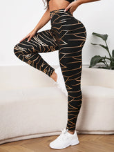 Allover Print Wideband Waist Sports Leggings