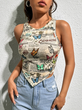 Cowgirl Butterfly & Slogan Graphic Hanky Hem Tank Top SS24