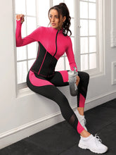 Two Tone Thumbholes Top-Stitching Sports Set