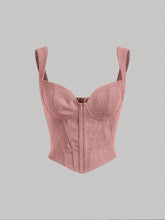 Solid Zip Back Wide Straps Top SS23-FD