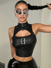 Cut Out Front Crop Tank Top SS24