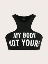 Slogan & Graphic Design Tank Top
