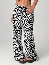 Zebra Print Wide Leg Pants