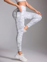 Camouflage High-Waisted Sports Leggings With Side Pockets