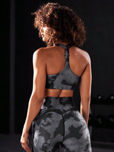 High Support Tie-Dye Print Sports Push Up Bra