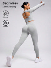 Solid Color Crew Neck Long Sleeve Simple Top And Long Pants Set