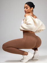 High Waist Squat-Proof Moisture Wicking Ribbing Leggings