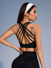 Seamless Knit Sports Bra With Racerback Design