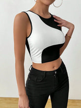 Chiquease Patchwork Slim Fit Cropped Tank Top