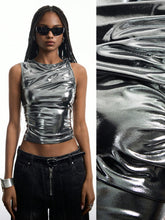 Ruched Slim-Fit Sleeveless Top