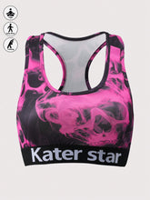 Letter Print Sports Bra