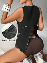 Contrast Mesh Yoga Camisole