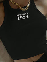 Letter Printed Crop Graphic Tee