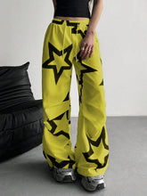 Star Print Wide Leg Pants