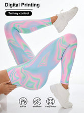 Printed Elastic High Waist Sports Legging