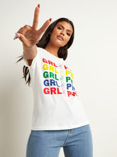 Girl Power Slogan Printed Regular Fit T-shirt FD