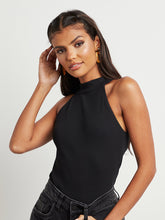 Halter Neck Ribbed T-shirt