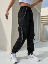 Flap Pocket Buckle Tape Cargo Pants FD