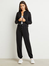 Cropped Zip Front Hoodie and Jogger Co-Ord Set FD
