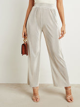 Ditsy Polka Dot Printed Wide Leg Trouser with Elastic Waist