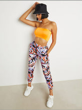 Bandeau Knit Crop Top and Camo Jogger Co-Ord Set FD