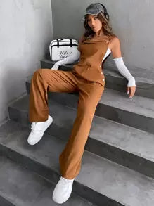 Flap Pocket Overall Jumpsuit