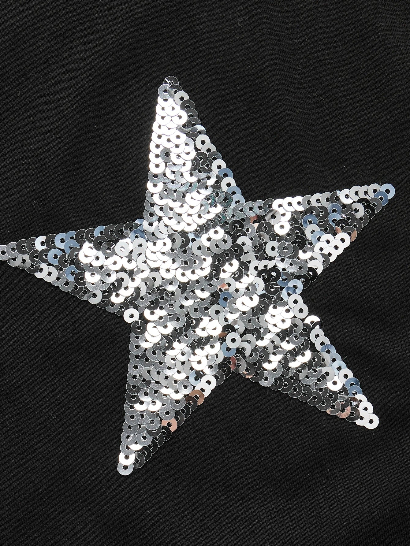 Star Sequins Crop Tank Top