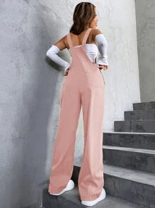 Flap Pocket Overall Jumpsuit