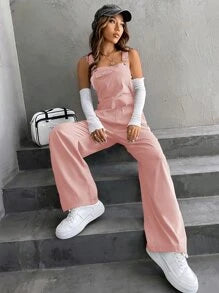 Flap Pocket Overall Jumpsuit