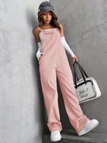 Flap Pocket Overall Jumpsuit