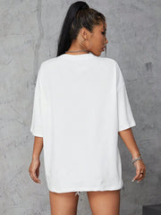 Graphic Drop Shoulder Oversized Graphic Tee