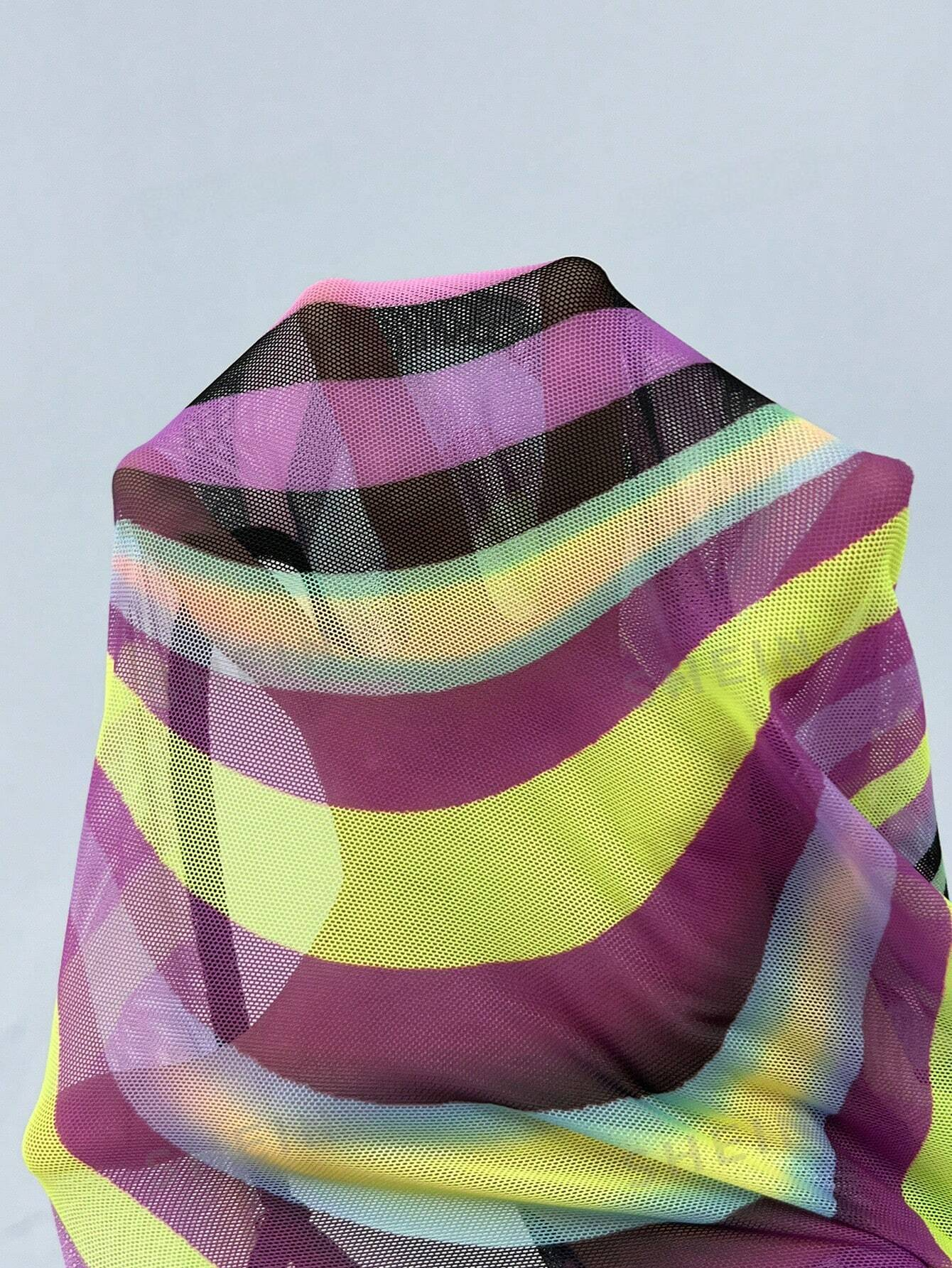 Full Print Glow-In-The-Dark Round Neck Top SS24-FD
