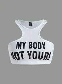 Slogan & Graphic Design Tank Top