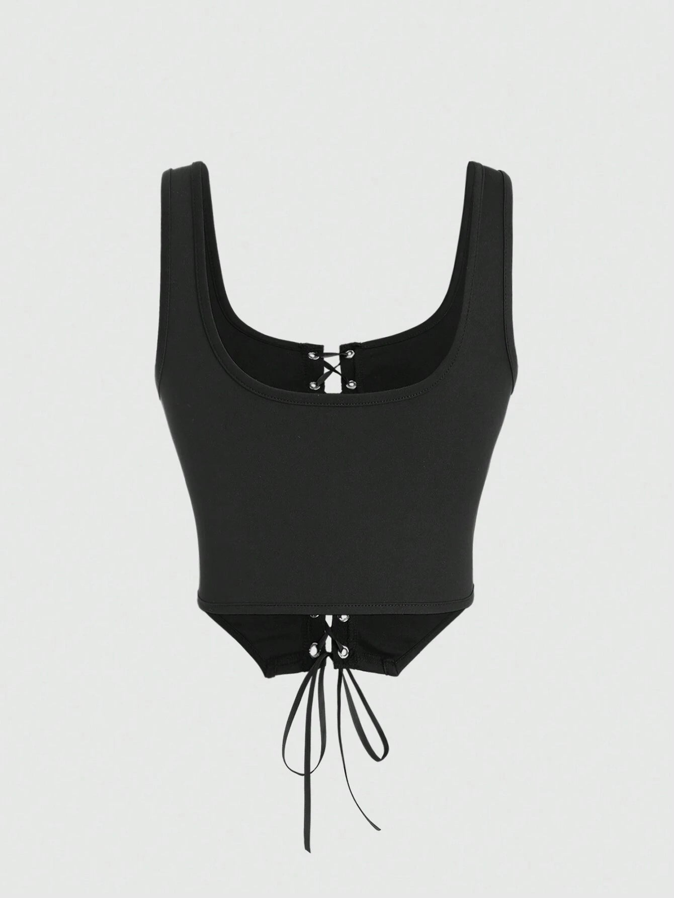 Eyelet Tie Back Tank Top