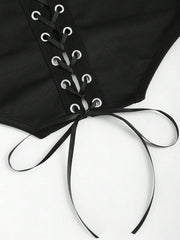 Eyelet Tie Back Tank Top
