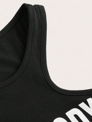Slogan & Graphic Design Tank Top