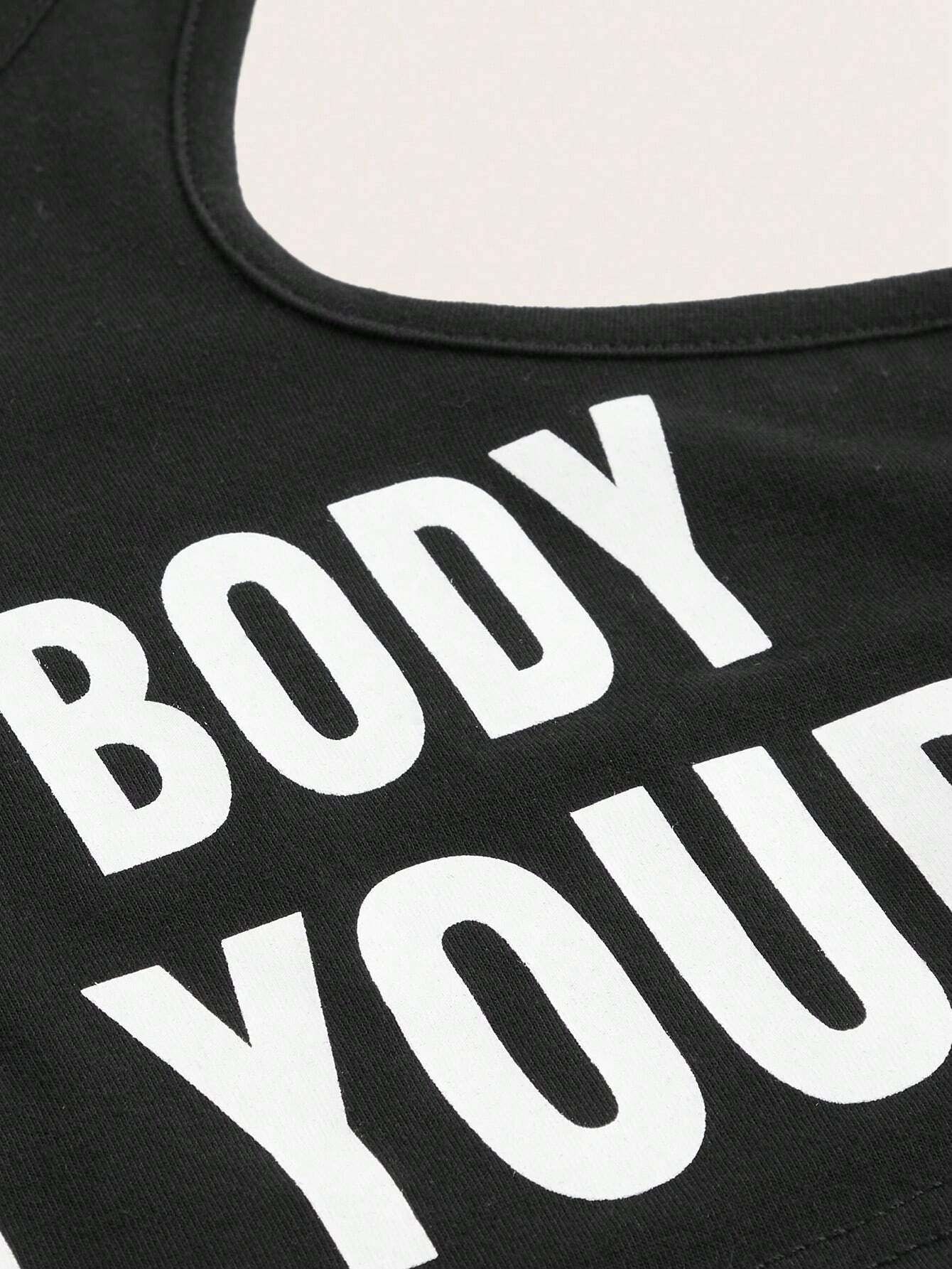 Slogan & Graphic Design Tank Top