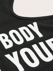 Slogan & Graphic Design Tank Top