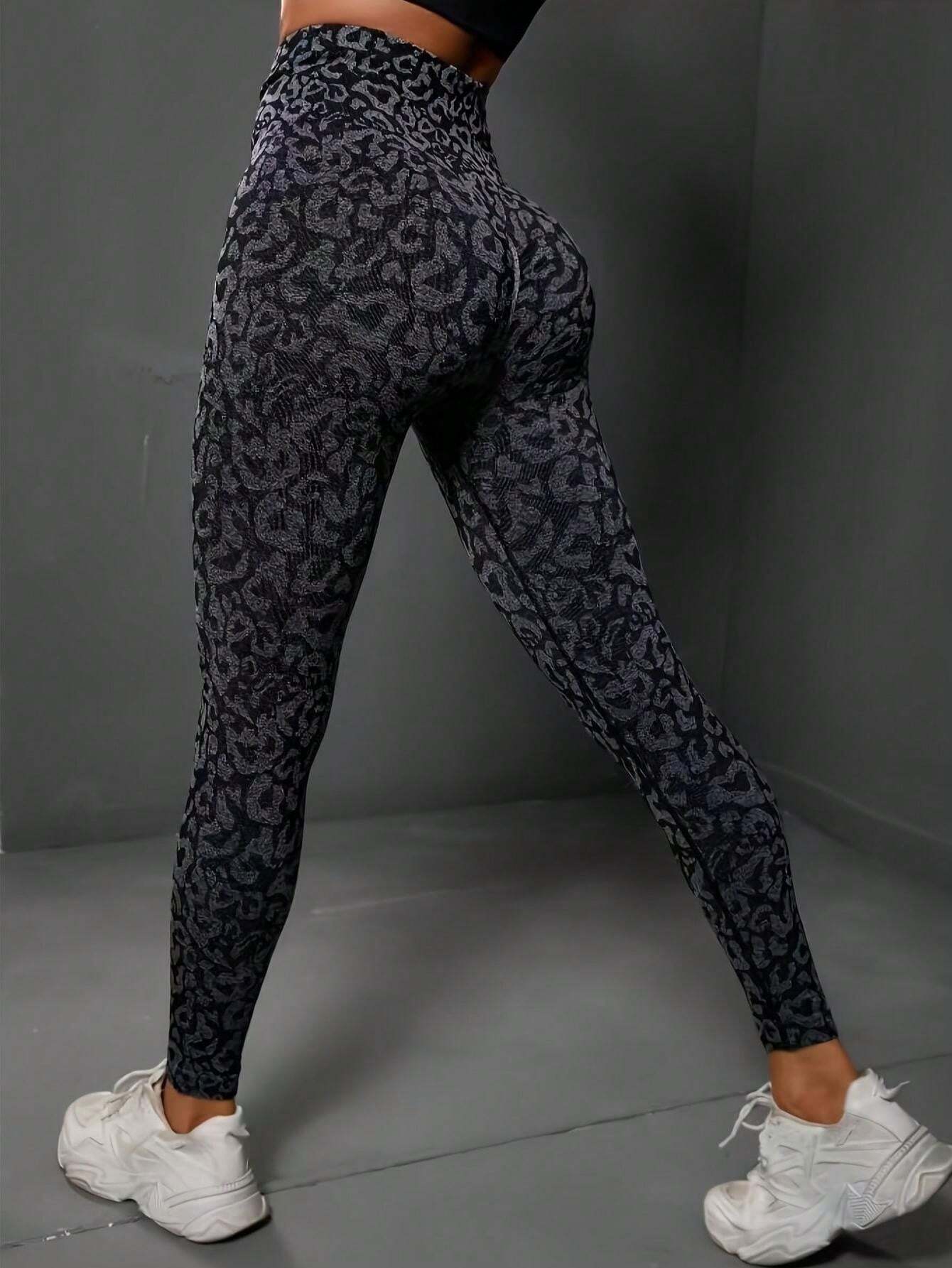 Leopard Print  High Waist Fitness Sports Leggings