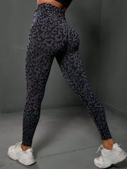 Leopard Print  High Waist Fitness Sports Leggings