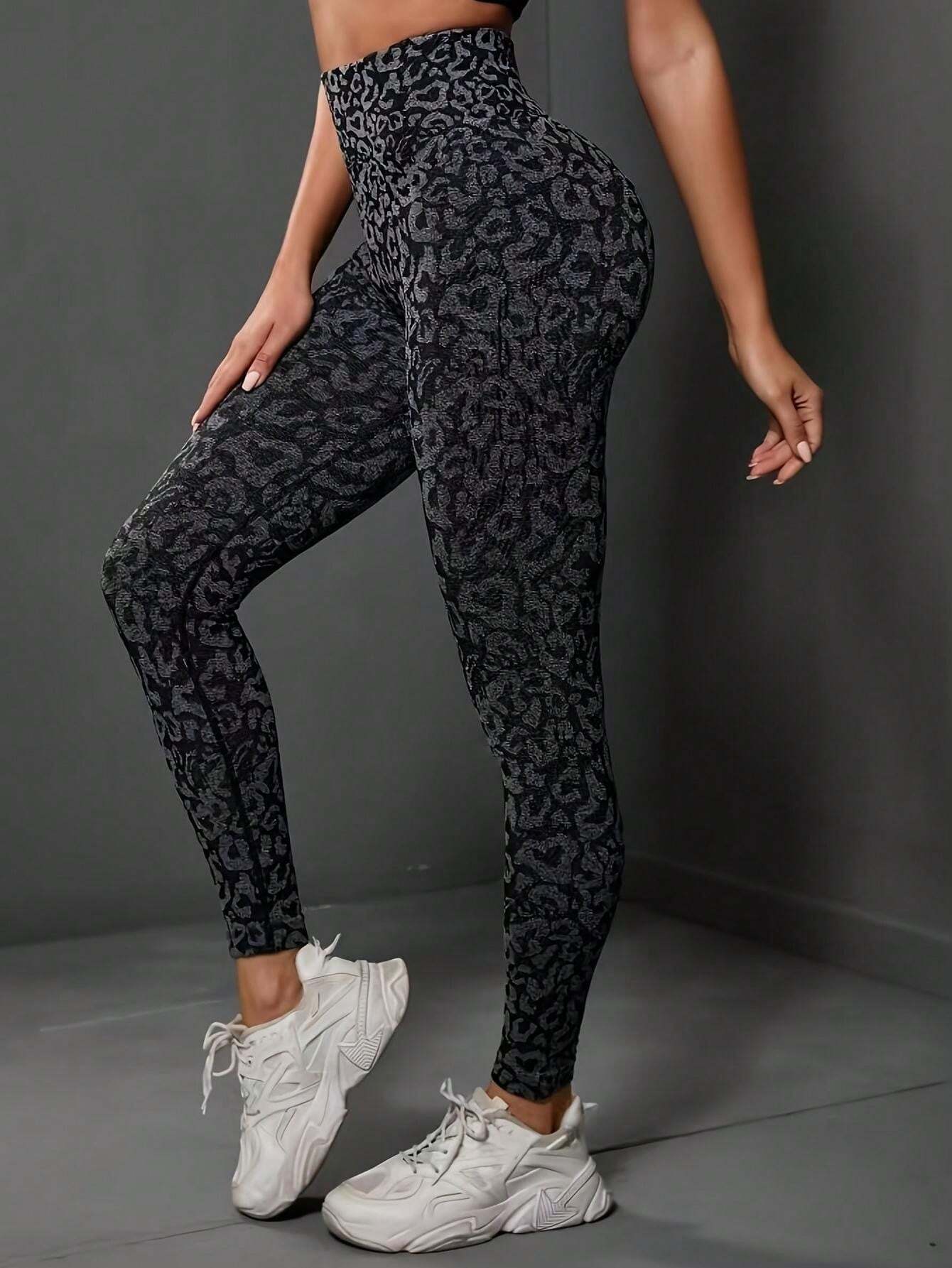 Leopard Print  High Waist Fitness Sports Leggings