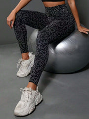 Leopard Print  High Waist Fitness Sports Leggings