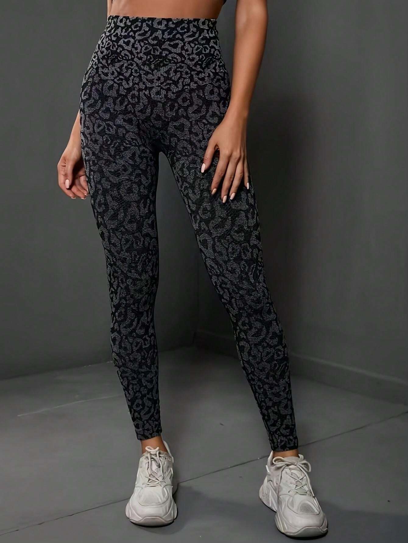 Leopard Print  High Waist Fitness Sports Leggings