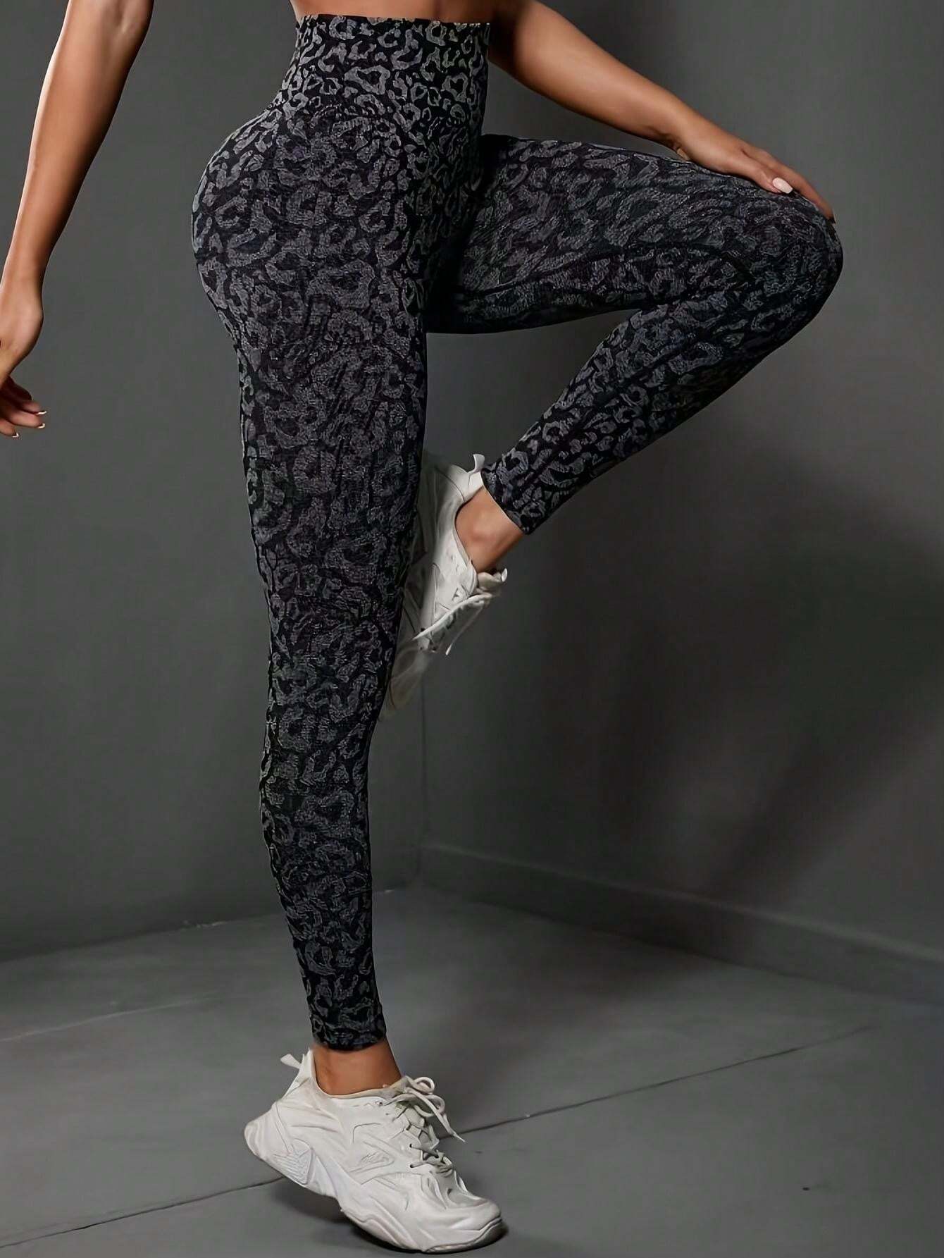 Leopard Print  High Waist Fitness Sports Leggings