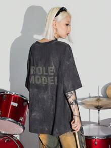 Diamond Pattern Over Size T Shirt