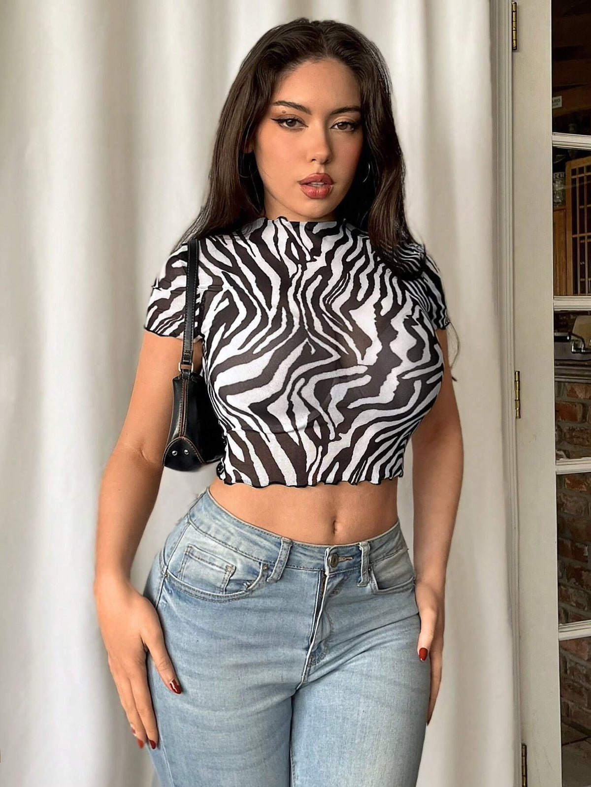 Zebra Pattern Perspective T-Shirt