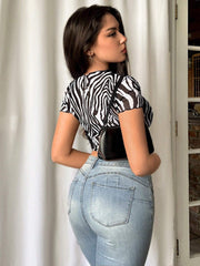 Zebra Pattern Perspective T-Shirt